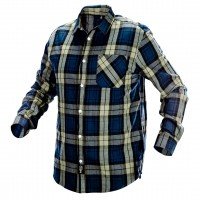 NEO working flannel shirt (ref. no. 81-541) is made of combed cotton yarn (100 cotton).  Special combing process makes it soft to touch. Double back yoke outreaching to arms strengthens zones exposed to abrasion. The product is made of fabric resistant t 