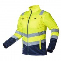 - - Hi Visibility švarkas/striukė  40 polyester, 60 cotton, 260 gsm, size S, high visibility corresponding to class 2, sewn-on reflective stripes, dark elements in places exposed to dirt, sleeve circumference adjustment with a flap, capacious chest pocket